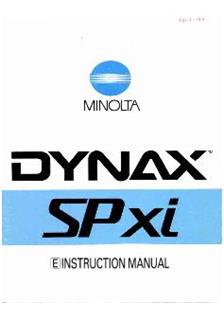 Minolta Dynax SP xi manual. Camera Instructions.